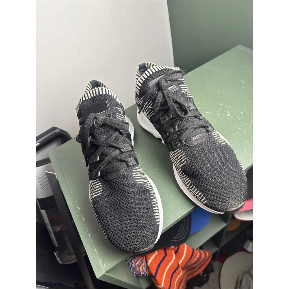 Adidas EQT Support ADV Primeknit Black White Men's Size 13 US Sneakers (BY9390)